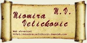 Miomira Veličković vizit kartica